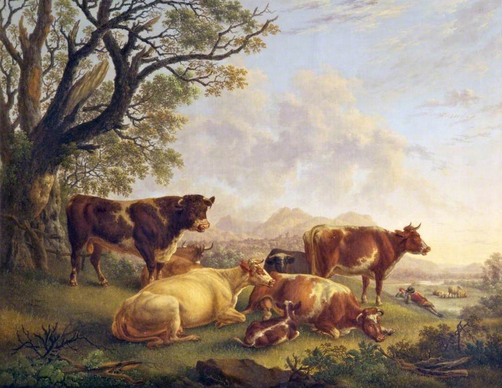 Stanley Long ''grazing Horses'' Watercolor