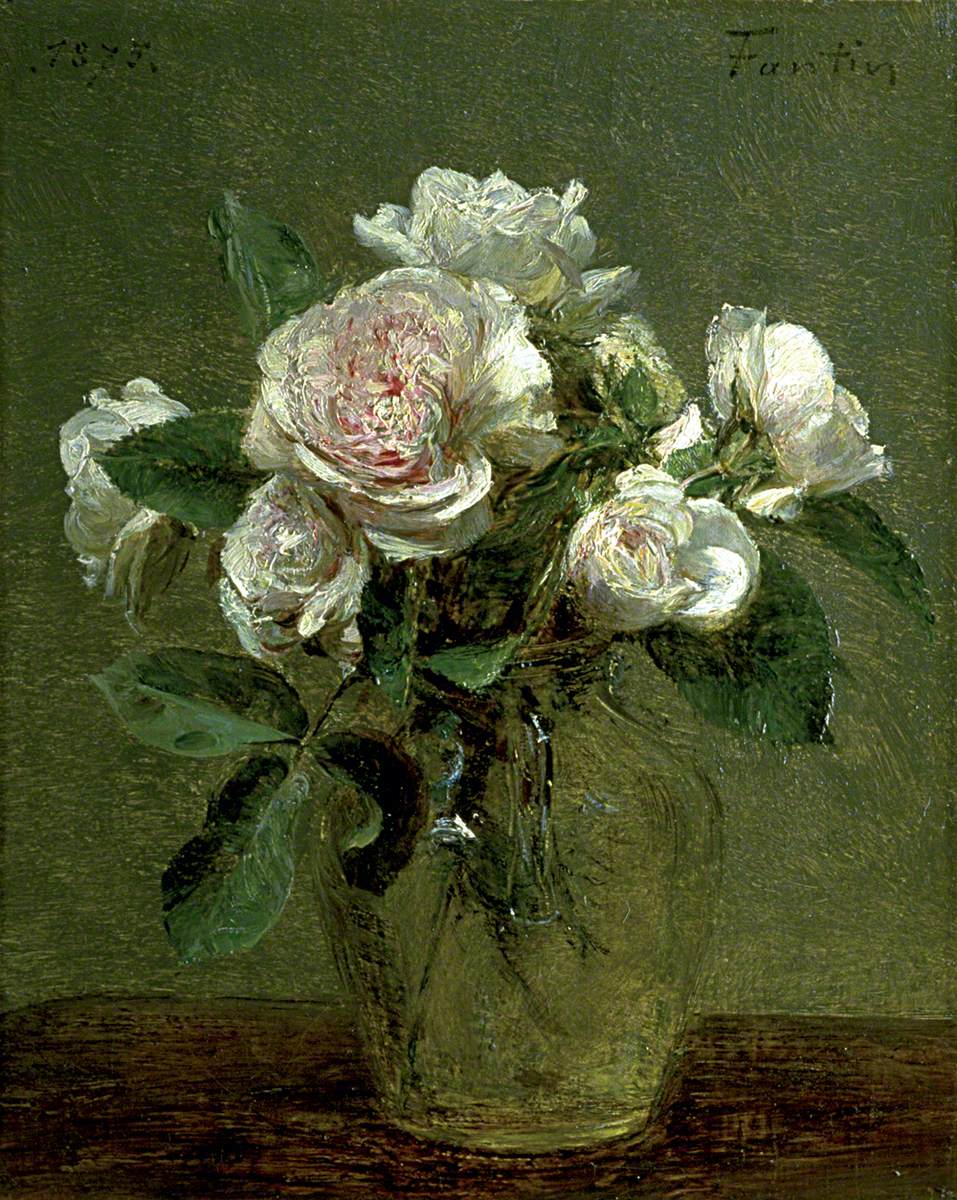 White Roses in a Glass Vase | Art UK